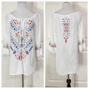 Johnny Was J3 Workshop embroidered top